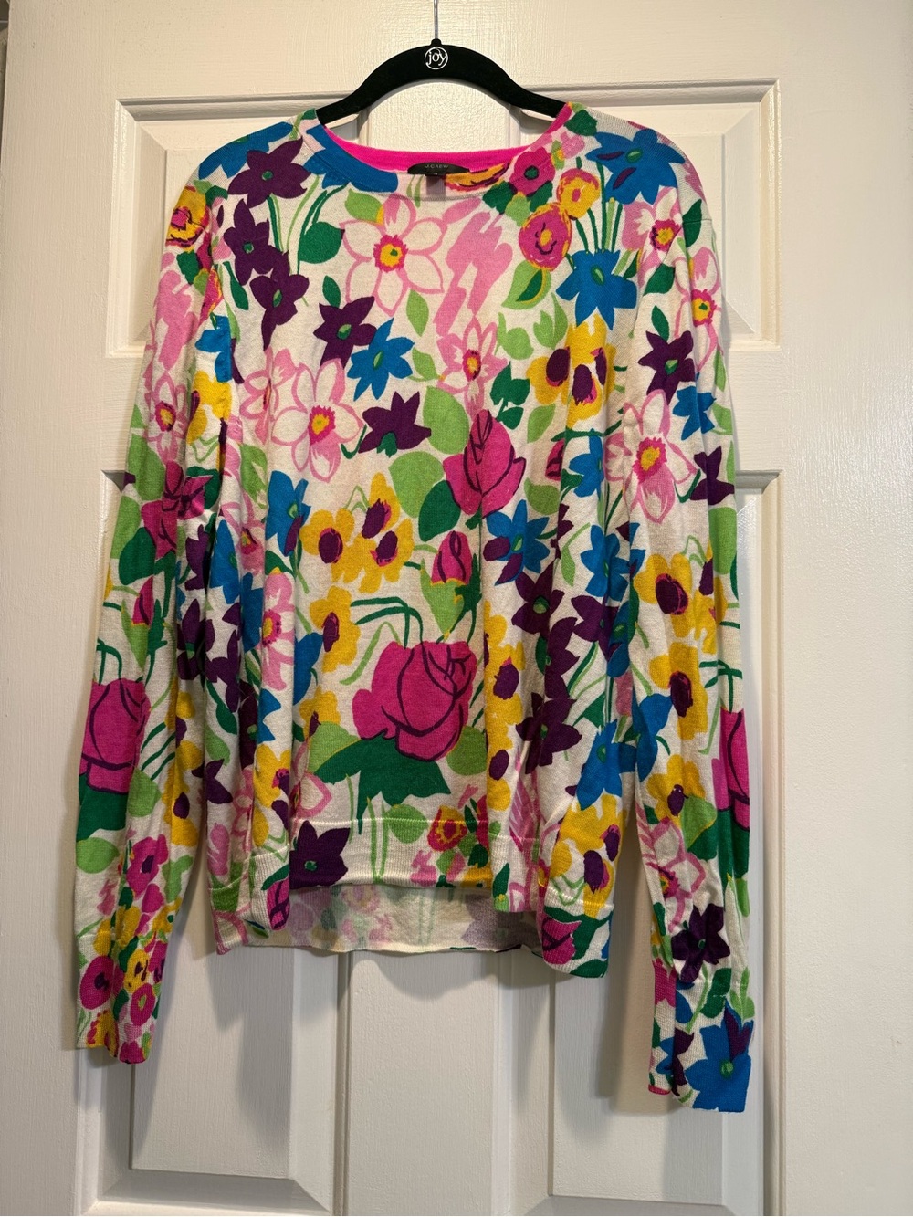 J. Crew Floral Merino Crewneck